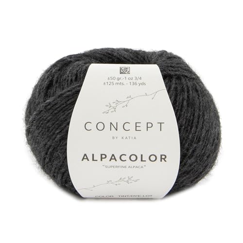 Katia Alpacolor - Concept - Farbe: Gris Oscuro (3) - 50 g/ca. 125 m Wolle von Katia