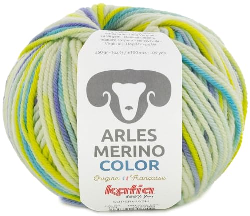 Katia Arles Merino Color, Merinowolle mulesingfrei aus Frankreich (101) von Katia