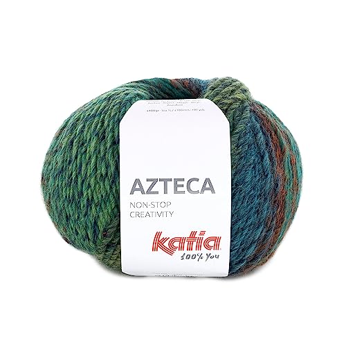 Katia Azteca Garn 100 Gramm 180 Meter (Emeralda Granate) von Katia