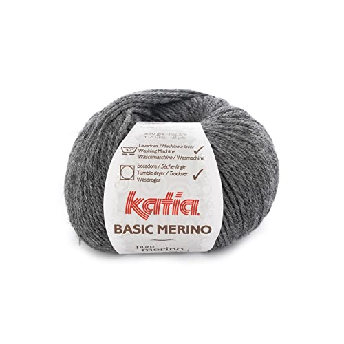 Katia Basic Merino 014 dunkelgrau 50g Wolle Wolle von Katia