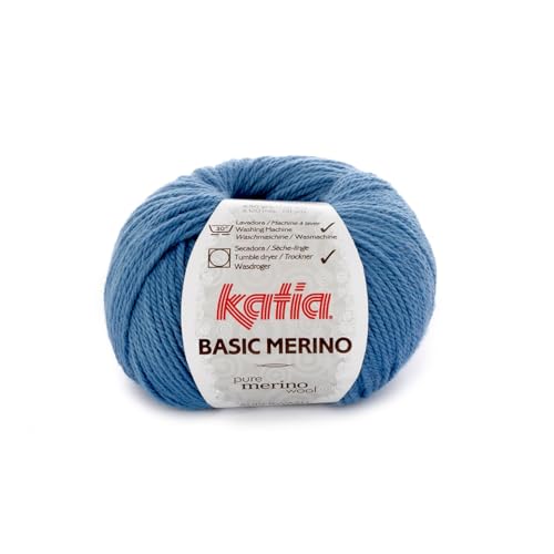 Katia Basic Merino - Farbe: Azul Oxford (33) - 50 g/ca. 120 m Wolle von Katia