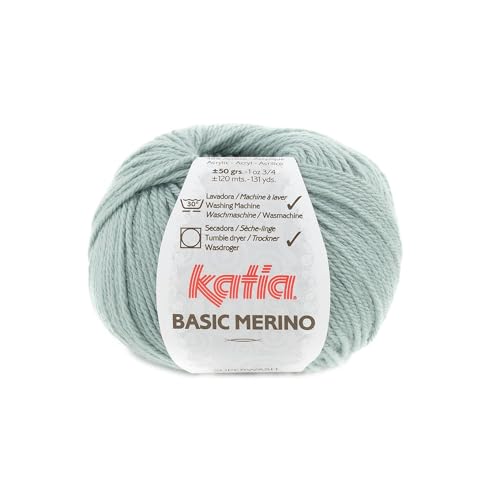 Katia Basic Merino - Farbe: Verde Agua (80) - 50 g / ca. 120 m Wolle von Katia