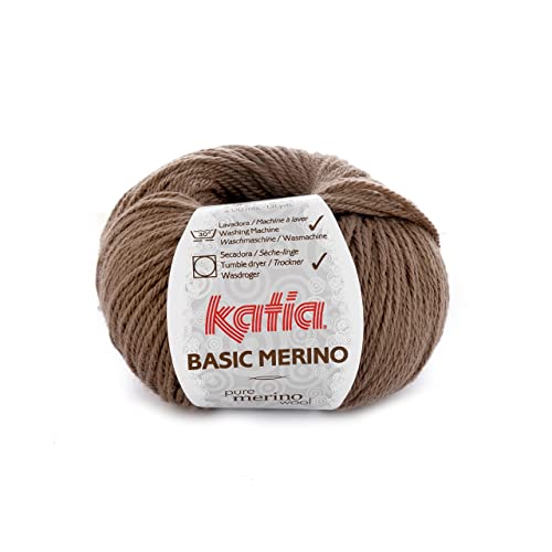 Katia Basic Merino - Farbe: Visón (68) - 50 g/ca. 120 m Wolle von Katia