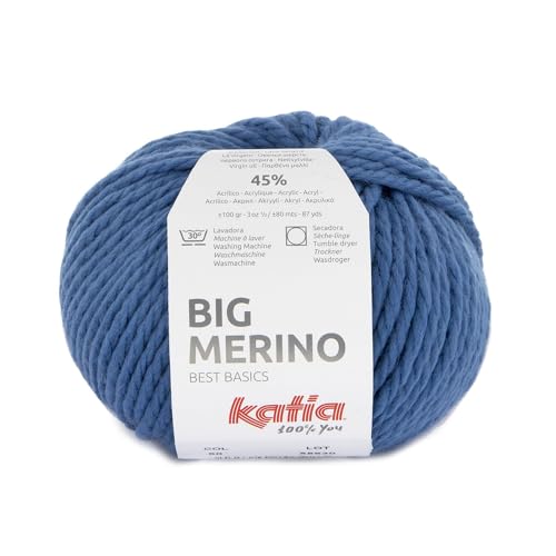 Katia Big Merino Garn, Blau, Cod.60 von Katia