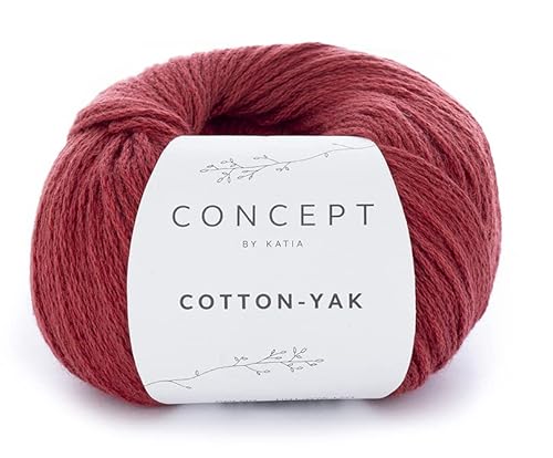 Katia Concept Cotton Yak Wolle mit Baumwolle und Yakwolle zum Stricken oder Häkeln, 50g (105) von Katia