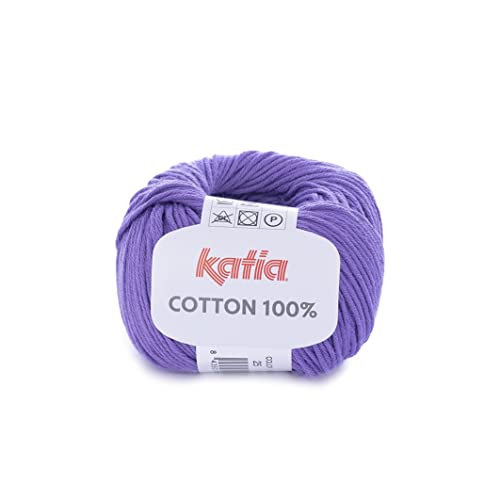 Katia Cotton 100% - Farbe: Morado (25) - 50 g / ca. 120 m Wolle von Katia