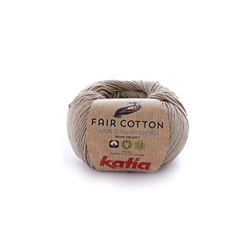 Katia Fair Cotton Fb. 23 - camel-dunkel, Baumwollgarn, organische Baumwolle, Biobaumwolle zum Stricken und Häkeln von Katia