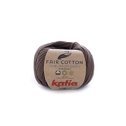 Katia Fair Cotton Fb. 25 - Tabaco, Baumwollgarn, organische Baumwolle, Biobaumwolle zum Stricken und Häkeln von Katia