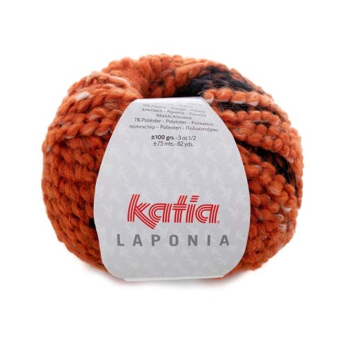 Katia Laponia - Farbe: Naranja/Crudo/Negro (200) - 100 g/ca. 75 m Wolle von Katia