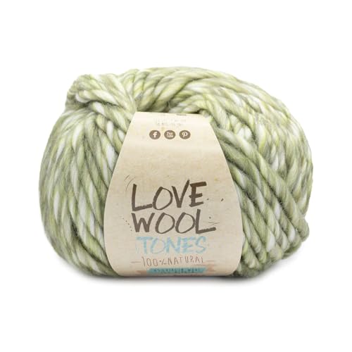 Katia Love Wool Tones | dicke Wolle Dochtgarn Schurwolle und Alpaka zum Stricken und Häkeln | 100g 50m (207 Gruen) von Katia