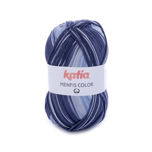 Katia Menfis Color - Farbe: Jeans (106) - 100 g/ca. 240 m Wolle von Katia