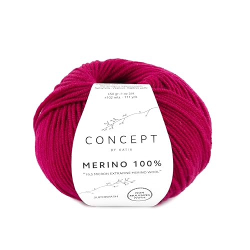 Katia Merino 100% 049 carmine 50g Wolle Wolle von Katia