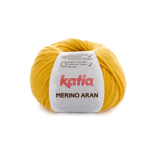 Katia Merino Aran - Farbe: Amarillo (80) - 100 g/ca. 155 m Wolle von Katia