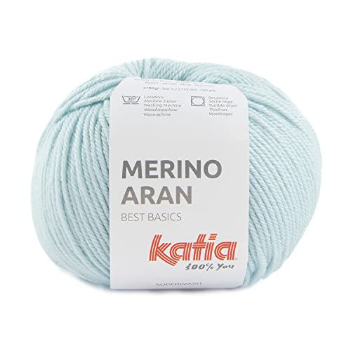 Katia Merino Aran - Farbe: Celeste Sucio (97) - 100 g/ca. 155 m Wolle von Katia