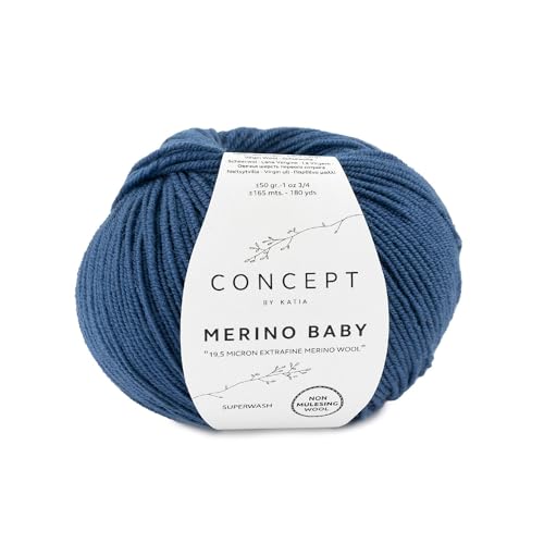 Katia Merino Baby - CONCEPT - Farbe: Azulina (84) - 50 g/ca. 165 m Wolle von Katia