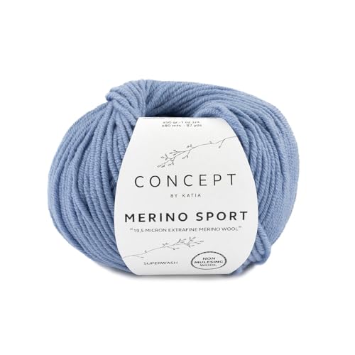 Katia Merino Sport - CONCEPT - Farbe: Azul Claro (48) - 50 g/ca. 80 m Wolle von Katia