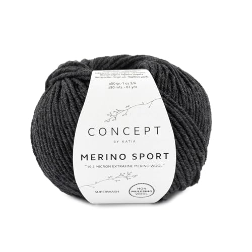 Katia Merino Sport - CONCEPT - Farbe: Gris Oscuro (402) - 50 g/ca. 80 m Wolle von Katia