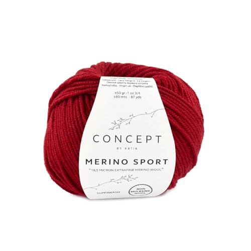 Katia Merino Sport - CONCEPT - Farbe: Rojizo (21) - 50 g/ca. 80 m Wolle von Katia