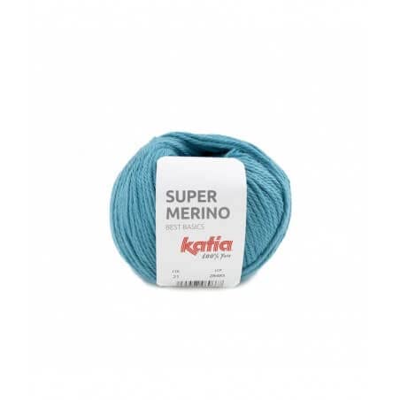 Katia Super Merino - Farbe: Agua (21) - 100 g/ca. 125 m Wolle von Katia