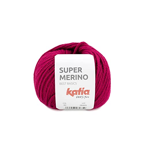 Katia Super Merino - Farbe: Frambuesa (30) - 100 g/ca. 125 m Wolle von Katia