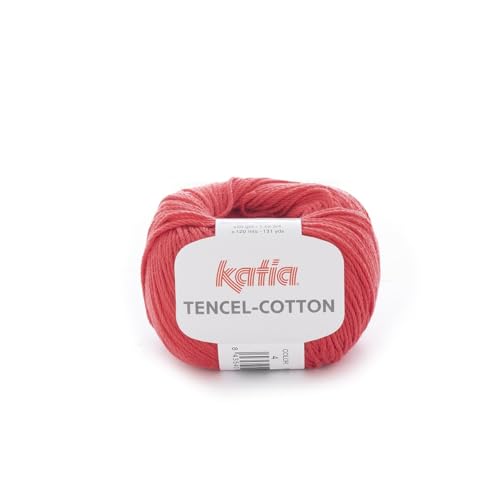 Katia Tencel-Cotton - Farbe: Rojo Coral (4) - 50 g / ca. 120 m Wolle von Katia