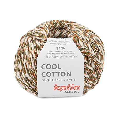 Katia Wolle Sommergarn Cool Cotton 50g | recycelte Wolle aus Baumwollmischgarn zum Stricken oder Häkeln (84) von Katia