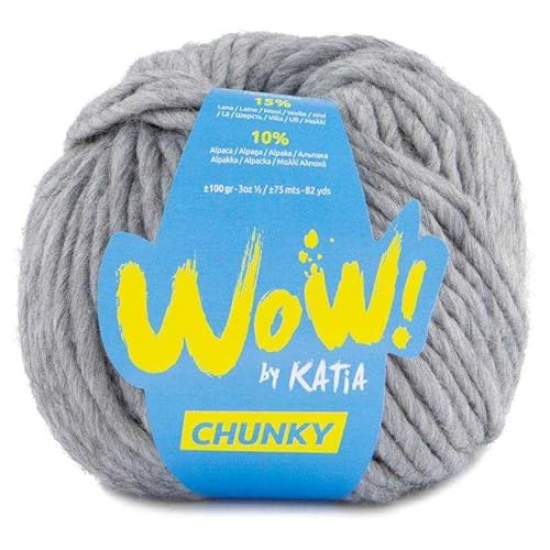 Katia Wow Chunky Wolle Knäuel Grau Cod.51 von Katia