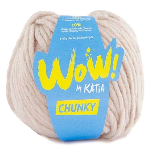 Katia Wow Chunky Wolle Knäuel Natürliche Farbe Cod.55 von Katia