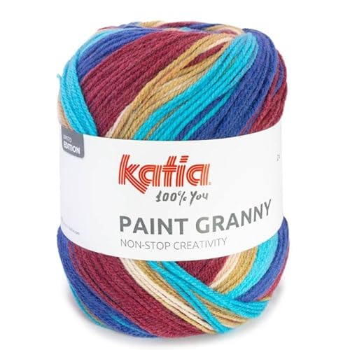 Paint GRANNY Wolle Katia, Blau, Cod.206 von Katia