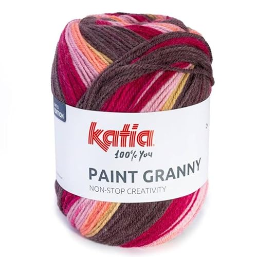 Paint GRANNY Wolle Katia, Farbe: Bordeaux, Cod.201 von Katia