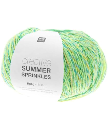 Rico Design 100g Creative Summer Sprinkles - Farbe: 09 - neon grün - Das Gute-Laune-Sommergarn. von Katia