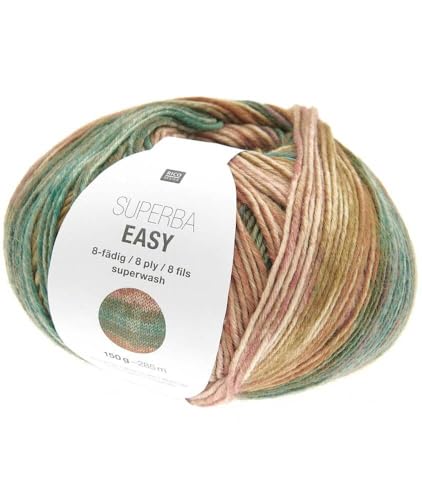 Rico Design 150g Superba Easy - Farbe: 006 - ethno - Das 8-fädige Sockengarn Superba Easy zeichnet sich durch eine Streifenoptik aus. von Katia