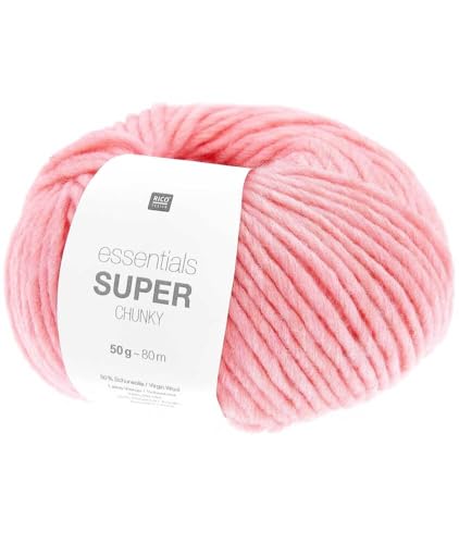 Rico Design 50g essential "Super Chunky" - Farbe: 21 - Bonbonrosa - eignet sich zum Stricken von Pullovern und anderen Oberteilen von Katia