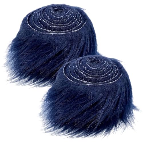 2pcs Kunstfell Band, Kunstfell Bordüre Band Dekoband Kunstpelz zum basteln Flauschige Dekoband für Weihnachten GNOME Furry Faux Precut Strips Plüsch Pelz Fell Stoff Fluffy Beard Santa Hair von Katutude