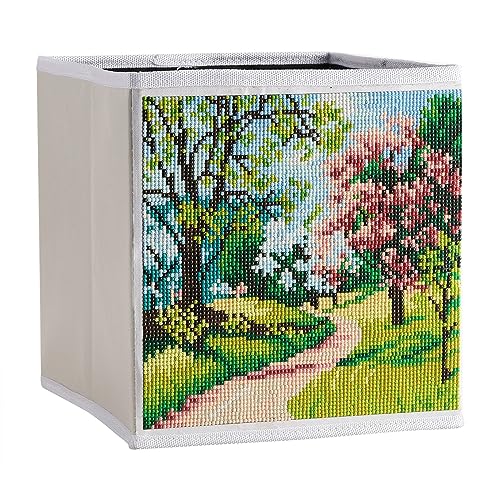 DIY Diamond Painting Aufbewahrungsbox, Aufbewahrungsbox Faltbare, 25x25x25cm Aufbewahrungskiste, Aufbewahrungswürfel, Faltbox, Organizer Box für Spielzeug, Kleidung von Katutude