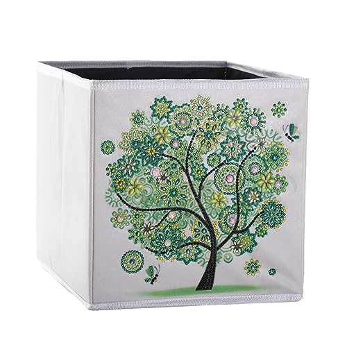 DIY Diamond Painting Aufbewahrungsbox, Aufbewahrungsbox Faltbare, 25x25x25cm Aufbewahrungskiste, Aufbewahrungswürfel, Faltbox, Organizer Box für Spielzeug, Kleidung von Katutude