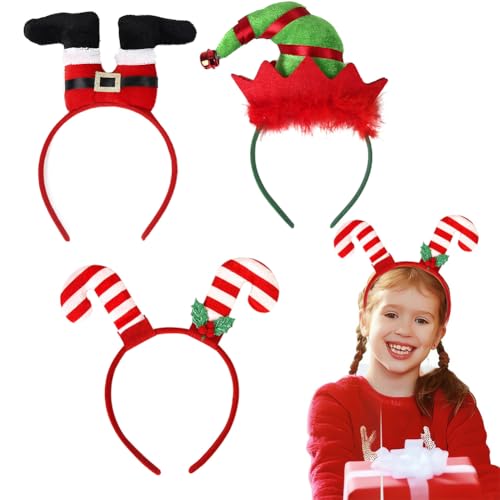 Katutude 3 Stück Weihnachten Haarreif Weihnachten Stirnbänder Weihnachten Haarreifen Weihnachten Haarband Weihnachts Kopfschmuck Weihnachtshaarschmuck für Weihnachten Party Favor von Katutude