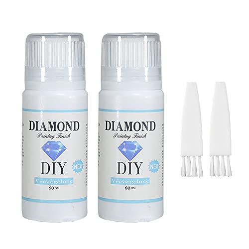 Katutude Versiegelung für Diamantmalerei, 120ml Diamond Painting Versiegelung Set, Diamond Painting Glue, Diamond Painting und Puzzle Zubehör, Anti-Shedding&Verbesserung der Helligkeit von Katutude