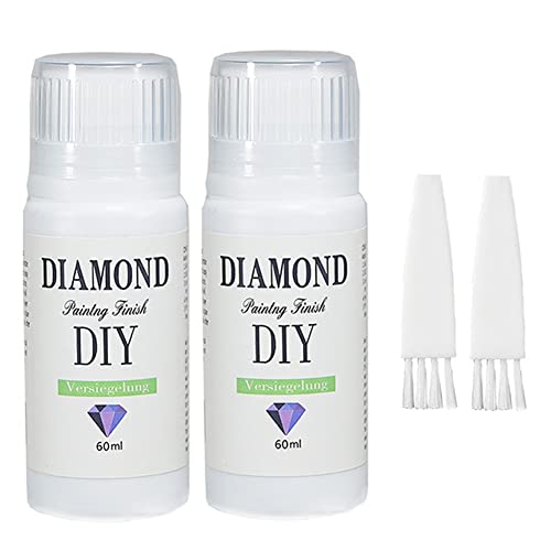 Versiegelung für Diamantmalerei, 120ml Diamond Painting Versiegelung Set, Diamond Painting Glue, Diamond Painting und Puzzle Zubehör, Anti-Shedding&Verbesserung der Helligkeit von Katutude