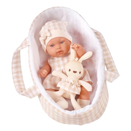 Mini emulierte Puppe Poupee Bebe 30 cm realistische wiedergeborene Babypuppe Mini-Rebornpuppen Bebe wiedergeborene Silikon-Neugeborenenbabypuppe mit Kleidung Spielzeugpuppe für Kind von Katutude