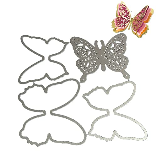 Schmetterling Metall Stanzformen Scrapbooking Stanzformen Prägeschablonen Prägewerkzeug für Scrapbooking Fotoalbum Karten Dekoration von Katutude