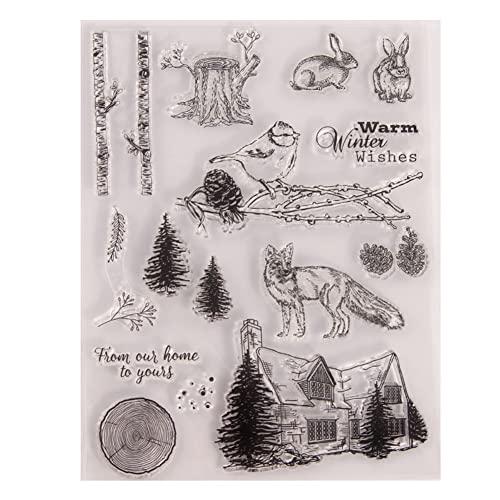 Stempel Weihnachten, Silikonstempel Winter Stempel, Clear Weihnachten Stamp, Klar Stempel für DIY Scrapbooking Weihnachtskarten von Katutude