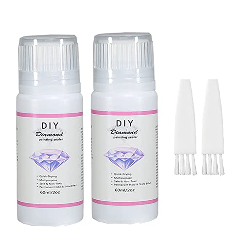 Versiegelung für Diamantmalerei, 120ml Diamond Painting Versiegelung Set, Diamond Painting Glue, Diamond Painting und Puzzle Zubehör, Anti-Shedding&Verbesserung der Helligkeit von Katutude