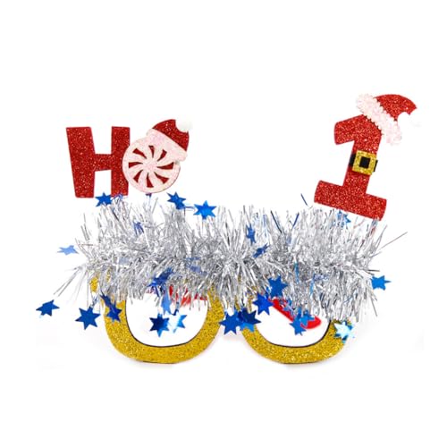 Weihnachtsbrille neuartige Weihnachtsbrille lustige Weihnachts Glitzer Partybrille Urlaubsbrille für Weihnachten lustige Brille Weihnachts Foto Requisiten Brille für Kinder und Erwachsene von Katutude