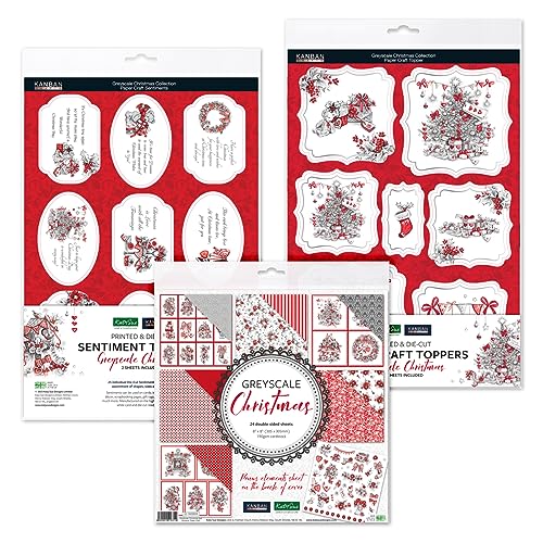 Katy Sue Greyscale Christmas Papercraft Collection 24 Blatt doppelseitiges Papier, 20,3 x 20,3 cm, 6 Blatt Folienaufsätze und 2 Bögen mit Stimmungsaufsätzen für Weihnachtskartenherstellung. Katy Sue Greyscale Christmas Papercraft Collection 24 Blatt doppelseitiges Papier, 20,3 x 20,3 cm, 6 Blatt Folienaufsätze und 2 Bögen mit Stimmungsaufsätzen für Weihnachtskartenherstellung. von Katy Sue