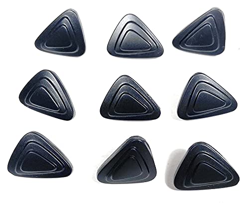 Set mit 9 schwarzen Glasknöpfen in Dreiecksform, 9 Stück, 14 mm x 11 mm von Katz Trimming / Trims Unlimited