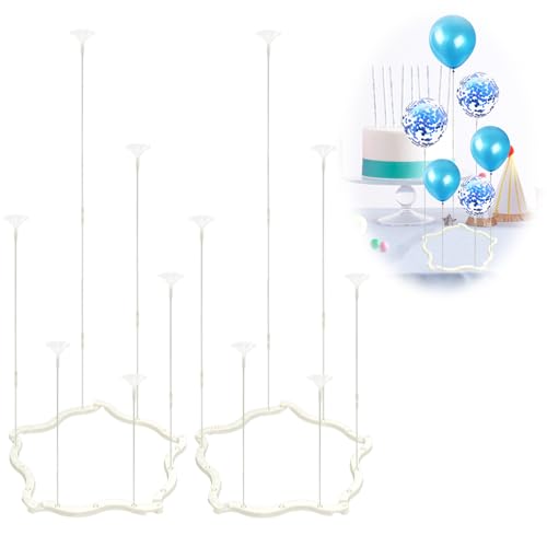 2 Stück Ballonständer Luftballon Ständer ballonständer für luftballons Ballonhalter für Hochzeiten, Tischdeko, Graduierungen, Weihnachten, Geburtstagesdeko von Kaucytue