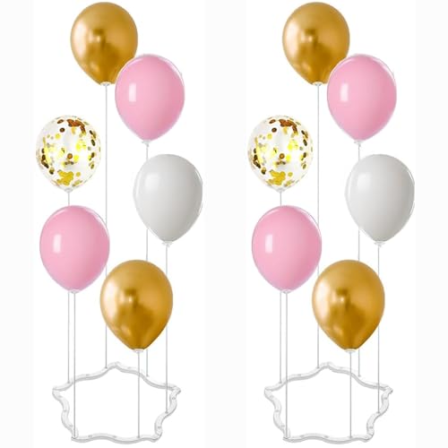 2 Stück Ballonständer ballonständer für luftballons Luftballon Ständer Ballonhalter für Hochzeiten, Tischdeko, Graduierungen, Weihnachten, Geburtstagesdeko von Kaucytue