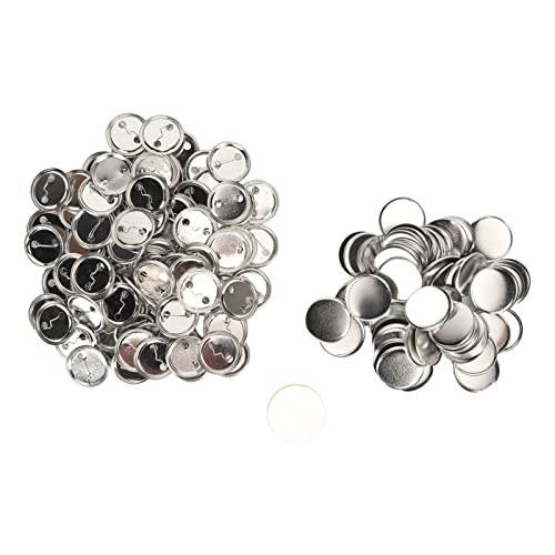 100 Set Pin-Back-Knopfteile aus Metall, Kunststoff, Rostfrei, Knopfherstellungszubehör für Abzeichen- und Geschenke (44MM) von Kavolet