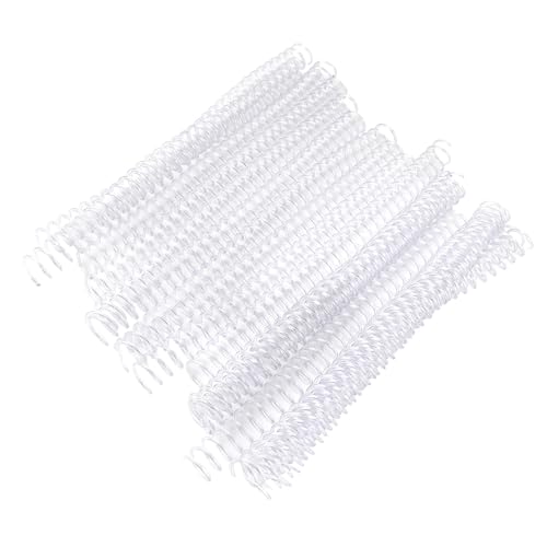 Kunststoff-Bindering, Spiralringe für A4-Papier, 20 Stück, 30 Löcher, Lose Blätter (19 mm x 30 Löcher, transparent, 20 Streifen) von Kavolet